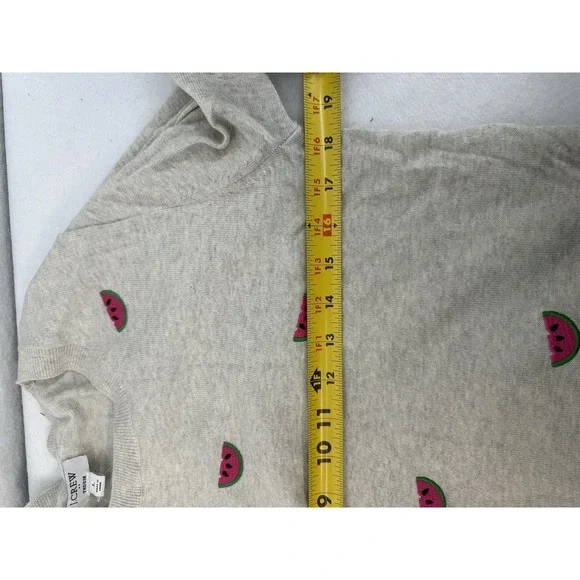 NWT J. Crew Women's Oatmeal Watermelon Teddie Sweater Size Large - Picture 5 of 5